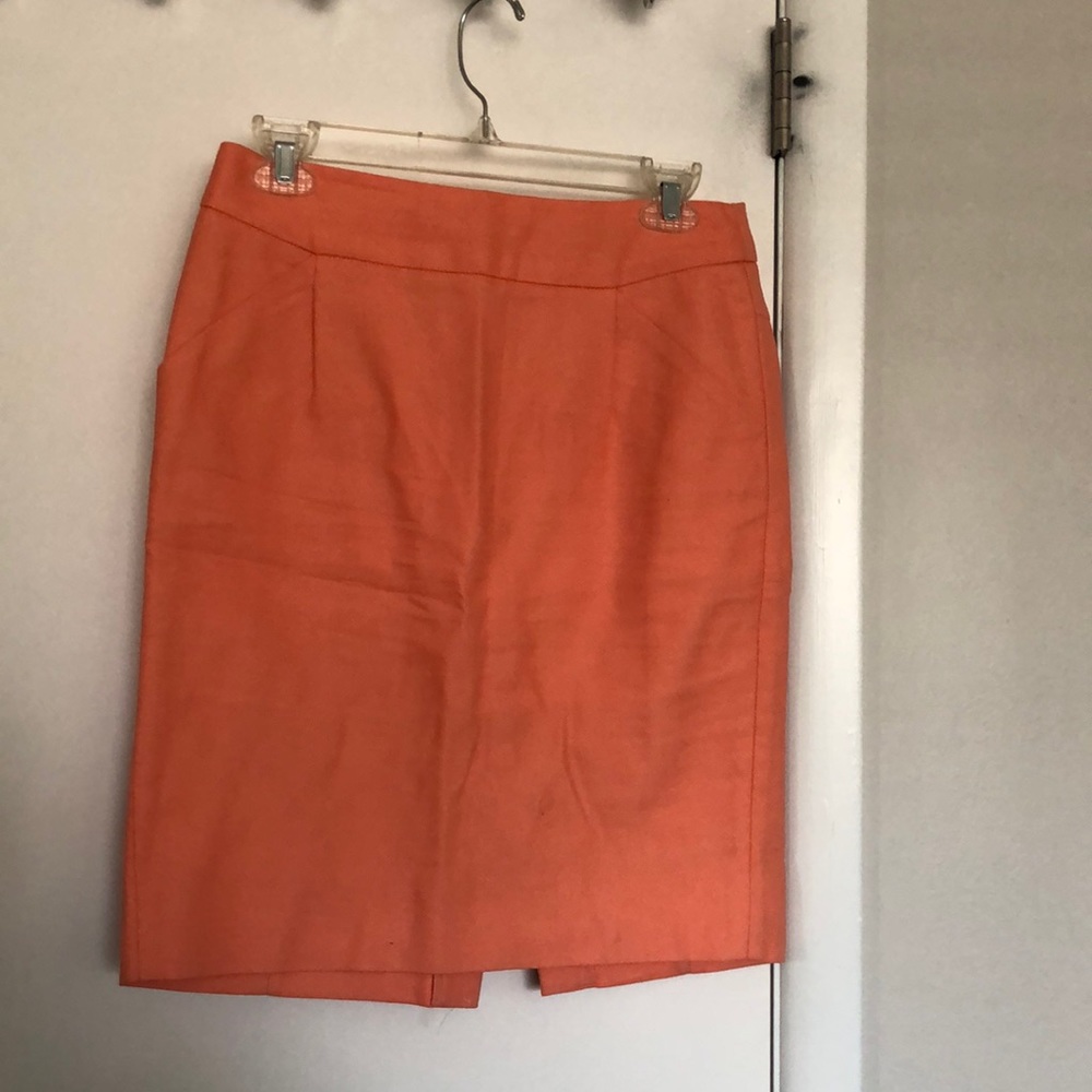 Peach J Crew Pencil Skirt